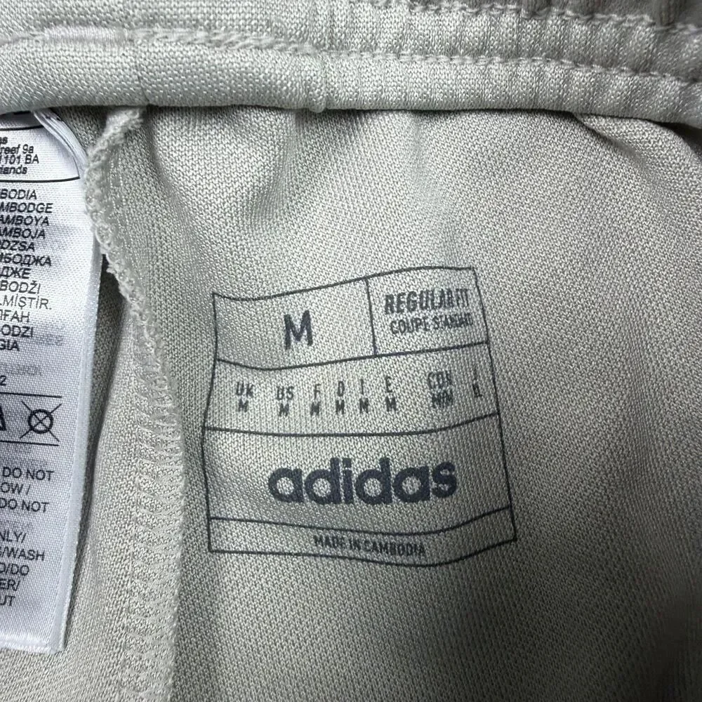 Adidas Track Pants Mens Medium Gray AEROREADY 3-Stripes Ankle Zip Athletic